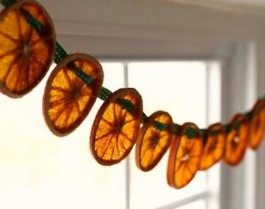 البرتقال المجفف لشجرة عيد الميلاد مصنوعات من اليوسفي والبرتقال
