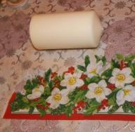 Uusaastaküünalde dekupaaž - meistriklass Kuidas küünlal dekupaaži teha