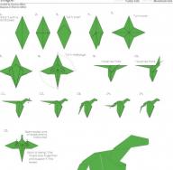 كيفية صنع تنين من الورق رسم تخطيطي مفصل لتنين اوريغامي
